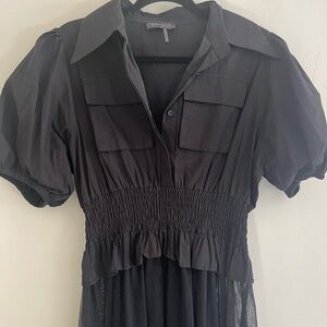 Gracia Black Maxi Dress with Puff Sleeves